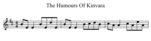 The Humours Of Kinvara - staff notation