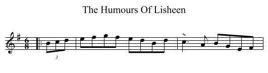 The Humours Of Lisheen - staff notation