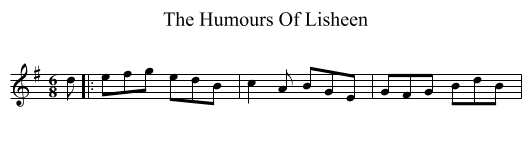 The Humours Of Lisheen - staff notation