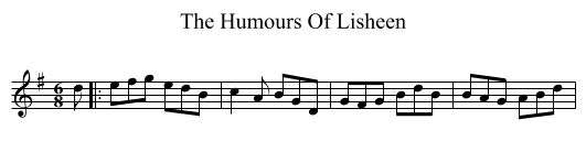 The Humours Of Lisheen - staff notation