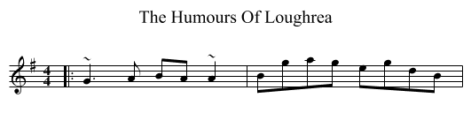 The Humours Of Loughrea - staff notation