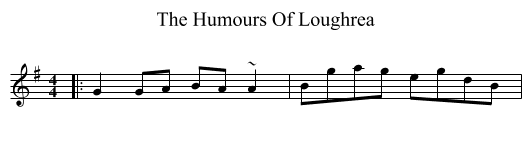 The Humours Of Loughrea - staff notation