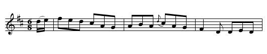 The Humours Of Mullinafauna (jig) 0845 - staff notation