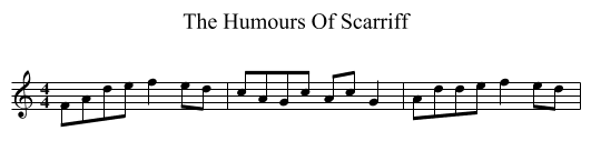 The Humours Of Scarriff - staff notation