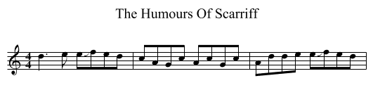The Humours Of Scarriff - staff notation
