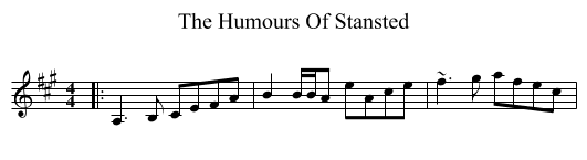 The Humours Of Stansted - staff notation