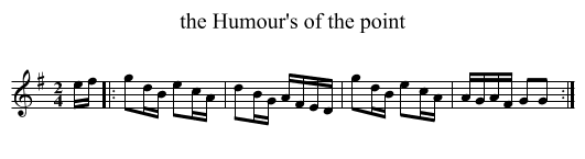 the Humour's of the point - staff notation