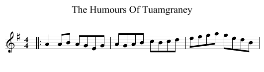 The Humours Of Tuamgraney - staff notation