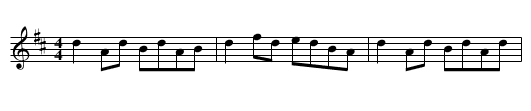 The Humours of Tullah - staff notation