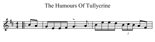 The Humours Of Tullycrine - staff notation