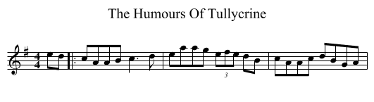 The Humours Of Tullycrine - staff notation