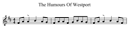 The Humours Of Westport - staff notation