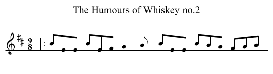 The Humours of Whiskey no.2 - staff notation