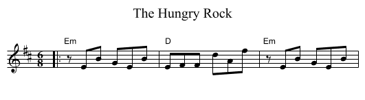 The Hungry Rock - staff notation