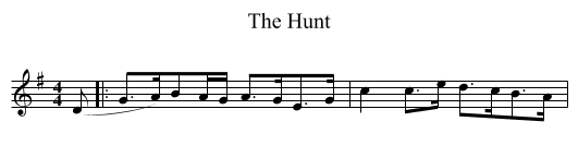 The Hunt - staff notation