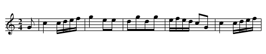 the HUNTER'S CHORUS - staff notation