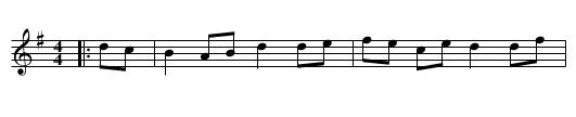 The Hunter's Hornpipe - staff notation