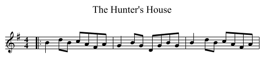 The Hunter's House - staff notation