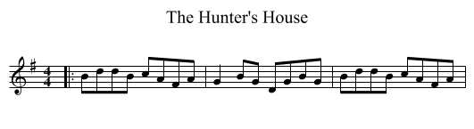 The Hunter's House - staff notation
