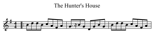 The Hunter's House - staff notation
