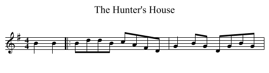 The Hunter's House - staff notation