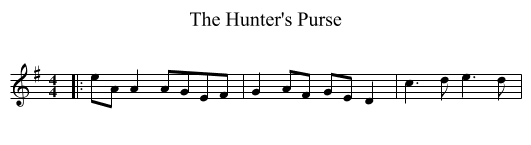 The Hunter's Purse - staff notation
