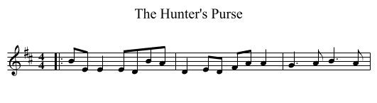The Hunter's Purse - staff notation