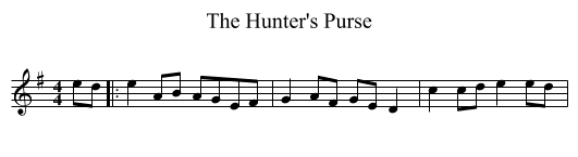 The Hunter's Purse - staff notation