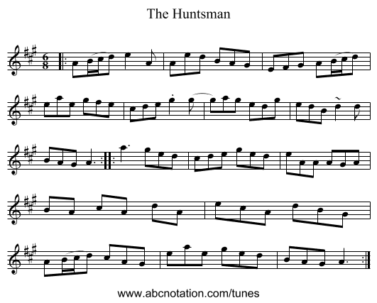 The Huntsman - staff notation