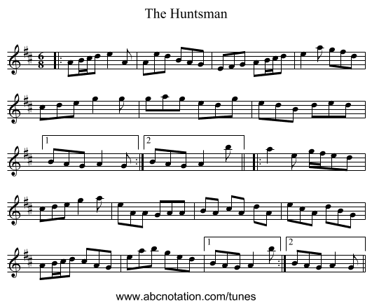 The Huntsman - staff notation