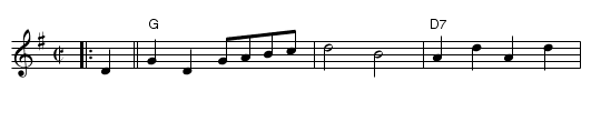 the Huntsmen's Chorus - staff notation