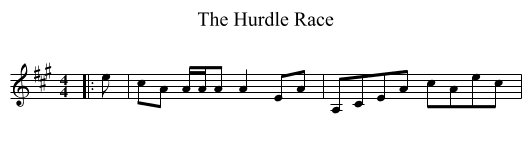 The Hurdle Race - staff notation