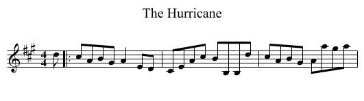 The Hurricane - staff notation
