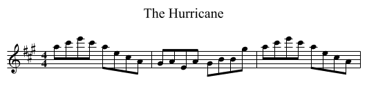 The Hurricane - staff notation