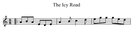 The Icy Road - staff notation