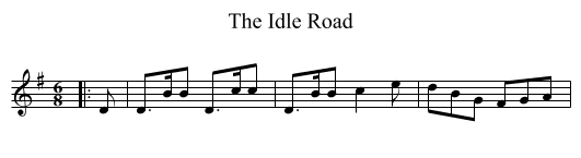 The Idle Road - staff notation