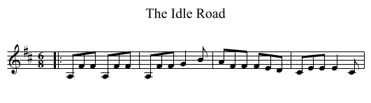 The Idle Road - staff notation