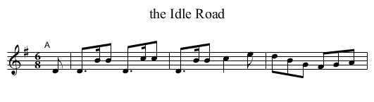 the Idle Road - staff notation