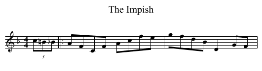 The Impish - staff notation