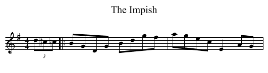 The Impish - staff notation