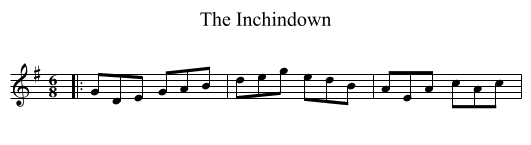 The Inchindown - staff notation