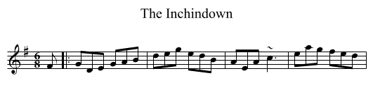 The Inchindown - staff notation
