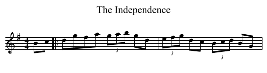 The Independence - staff notation
