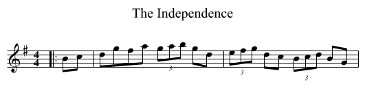 The Independence - staff notation