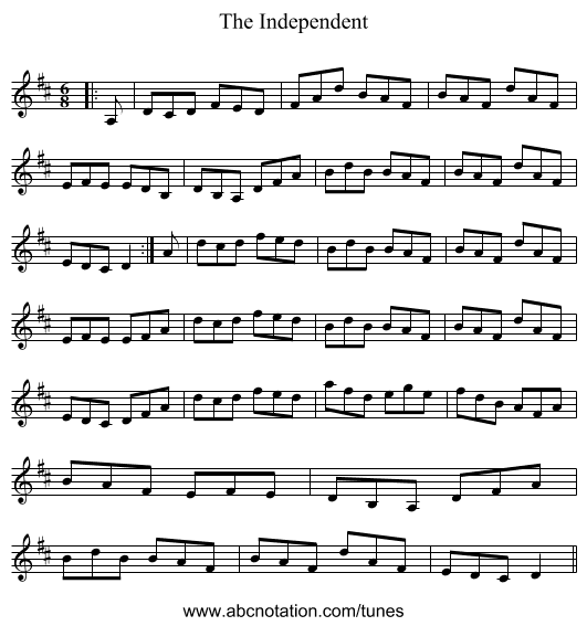 The Independent - staff notation