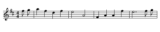 The Indian Queen - staff notation