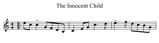 The Innocent Child - staff notation
