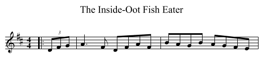 The Inside-Oot Fish Eater - staff notation