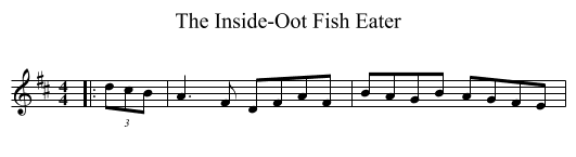 The Inside-Oot Fish Eater - staff notation