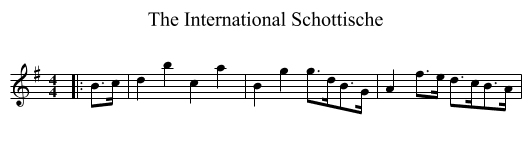 The International Schottische - staff notation